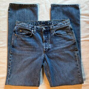 Vintage J Crew Women’s Button Fly Straight Fit Medium Wash Jeans, Sz 8